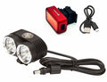 Ventoux High Power 4000 lumen LED forlygte + Square USB baglygte