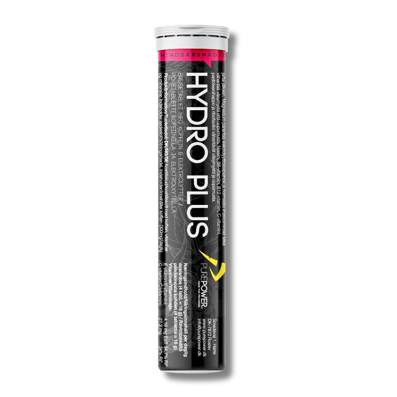 PurePower Hydro Plus drikketabletter, hindbær