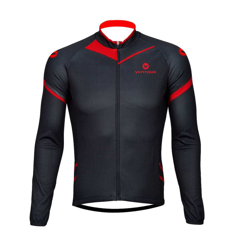Ventoux thermal jersey, sort/rød