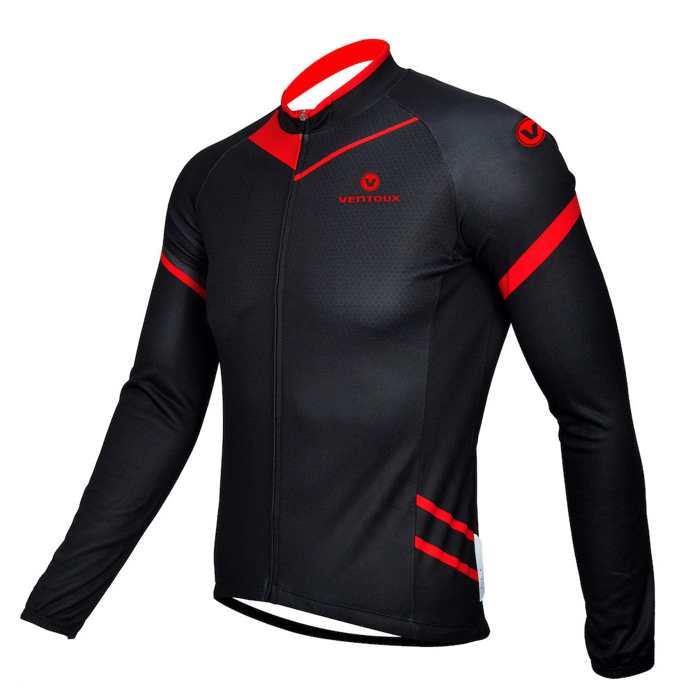 Ventoux thermal jersey, sort/rød