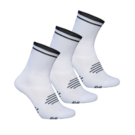 3-pak Ventoux Coolmax High Cut Bike Socks, hvid