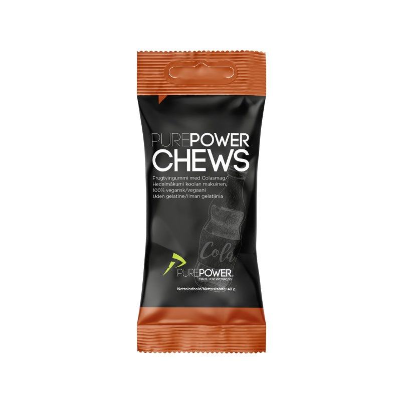 PurePower Chews - kulhydrat vingummi, cola-smag, 40 gram