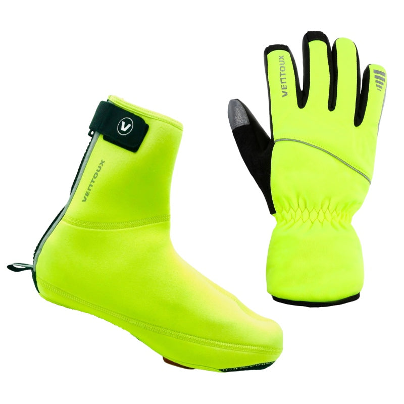 Ventoux Mistral handske + Heavy Duty skoovertræk, neon
