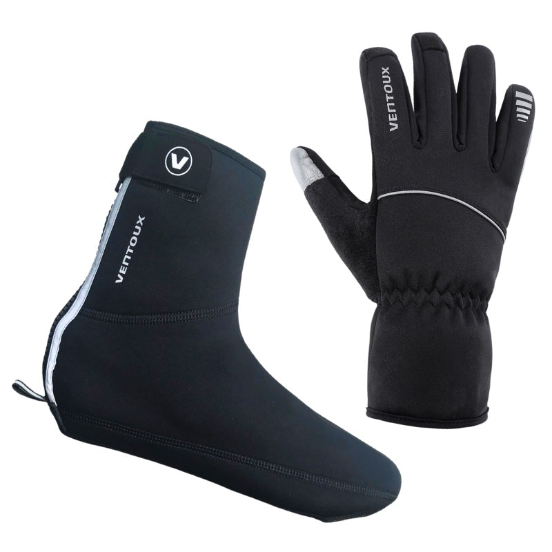 Ventoux Mistral handske + Heavy Duty skoovertræk, sort