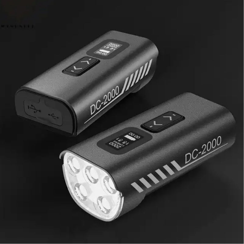 Ventoux USB DC-2000 forlygte, aluminium, 2000 lumen