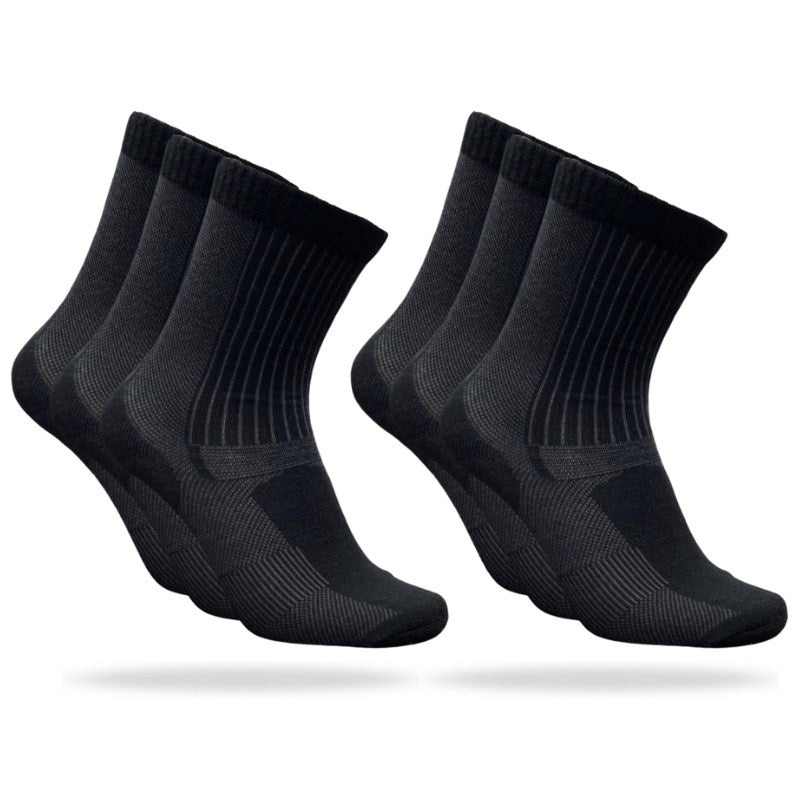 2 x 3 par Ventoux Merino Tech cykelstrømper, sorte