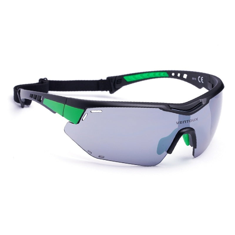 Ventoux Titan cykelbrille,  mat sort/grøn
