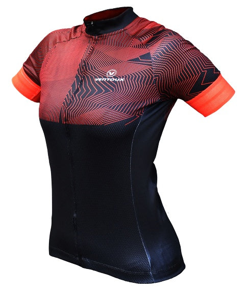 Ventoux, Active jersey, lady, sort/rød