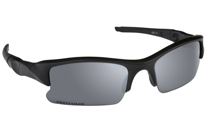 Ventoux Hermes cykelbrille, 3 linser, mat sort
