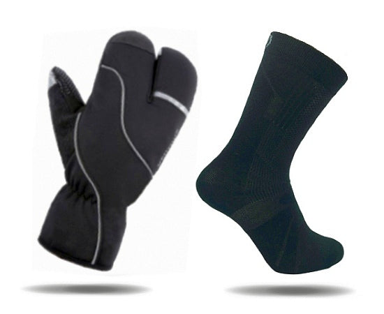 Ventoux Lobster Vinterhandske (sort) + Merino Socks