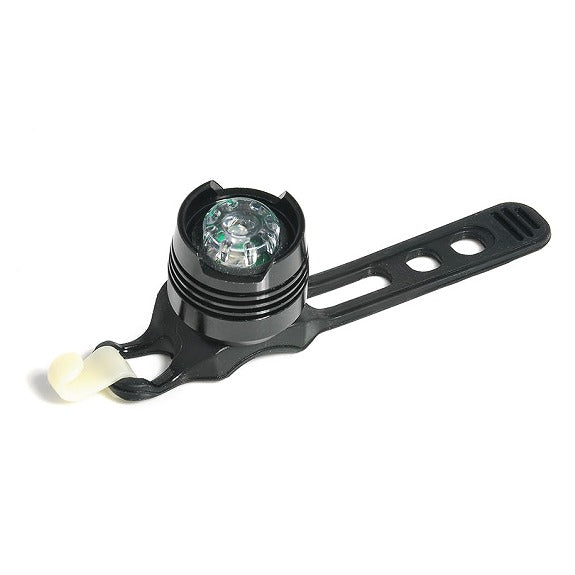 Micro Alu/Silicone forlygte, sort