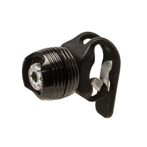 Micro Alu/Silicone forlygte, sort
