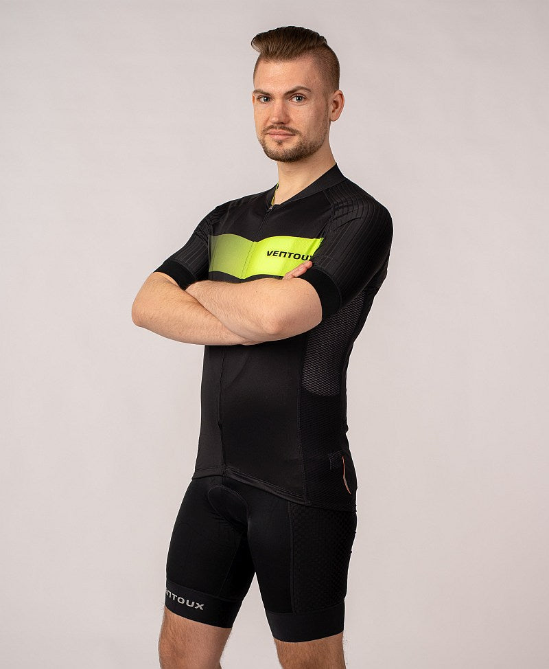Ventoux Pro Jersey, sort/lime