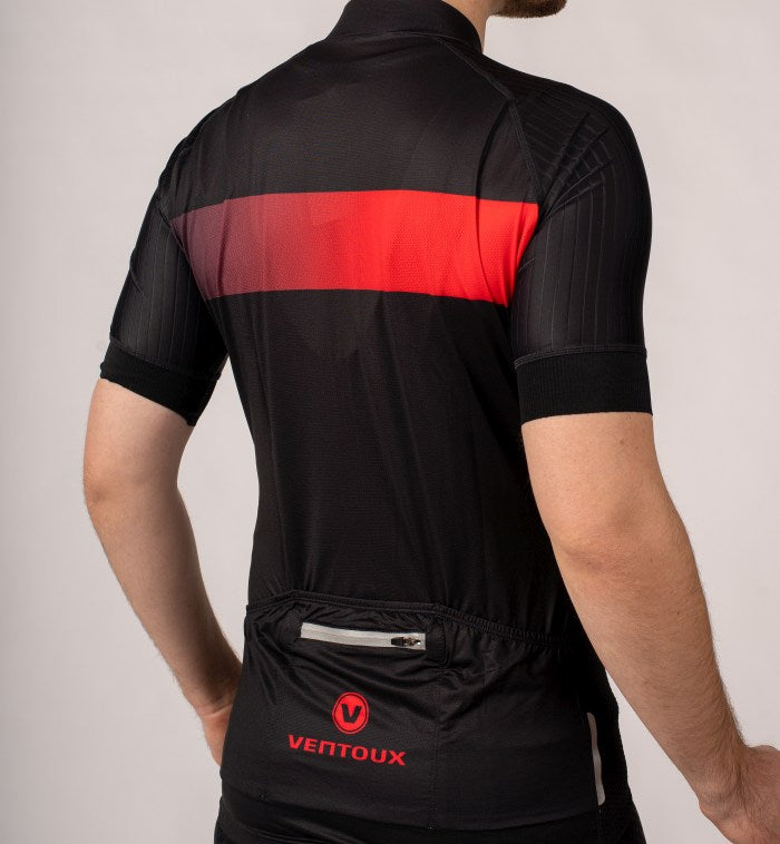 Ventoux Pro cykeltrøje, sort/rød