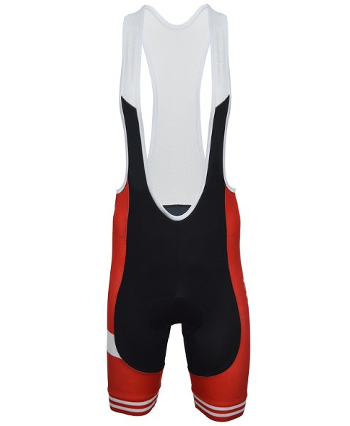 Ventoux Red & White Bibshorts, men