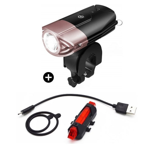 Ventoux USB forlygte 800 lumen + USB baglygte